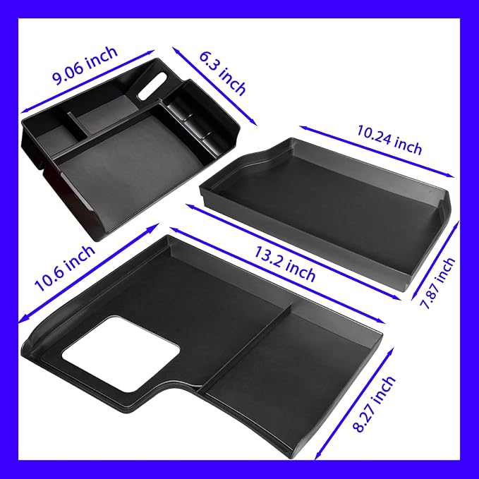 (3PCS) Center Console Organizer for 2021-2024 2025 Sienna Center Console Tray Armrest Box Secondary Storage Center Console Tray 2025 Sienna Accessories
