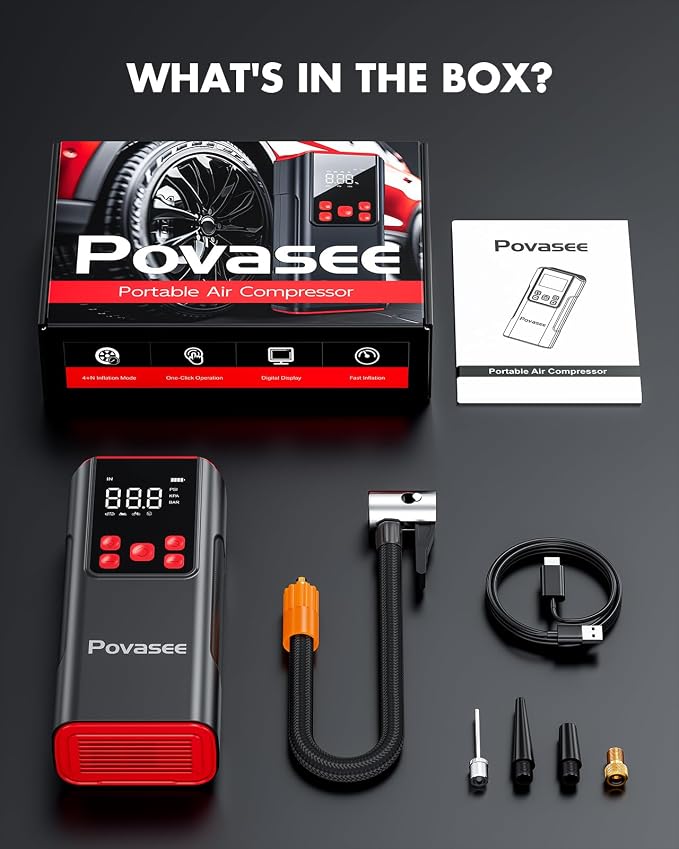 A6 Jump Starter with Air Compressor+A8