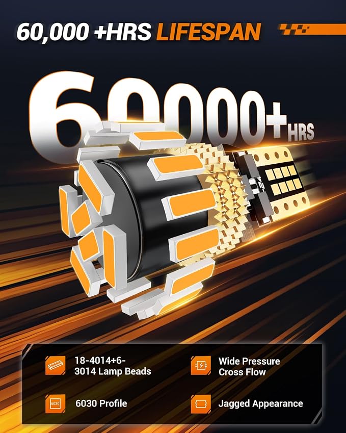 SEALIGHT 194 LED Bulb 2000K Amber 168 T10 2825 W5W 600% Brightness Wedge Interior Car Bulbs Replacement for License Plate Lights Dome Map Door Courtesy Trunk Parking, 10 PCS
