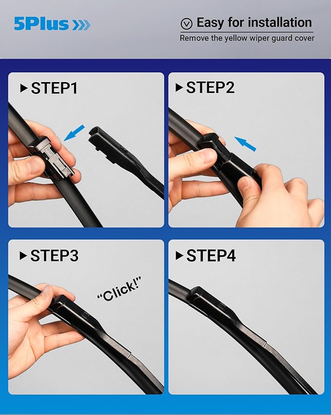 5 PLUS 22"+21" Windshield Wiper Blades Replacement for Ford Maverick 2022 2023 2024 Original Factory Quality Fit for Top Lock Front Wipers Arm(Pack of 2)