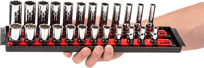TEKTON 3/8 Inch Drive 12-Point Socket Set, 42-Piece | SHD91219