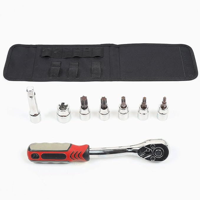 Hoolcar Hard Top and Door Removal Torx Tool Set Socket Wrench Multi-Tool Case Kit for 1997-2023 Jeep Wrangler TJ JK JKU JL JLU Sport Sahara Rubicon X