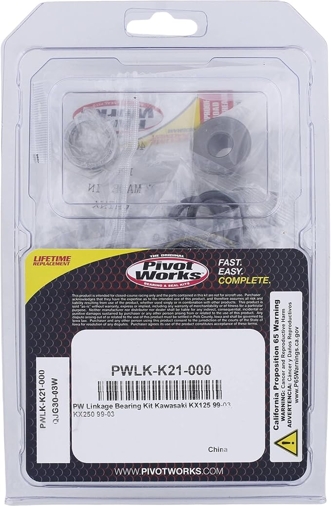 Pivot Works PWLK-K21-000 Linkage Rebuild Kit for 1999-2003 Kawasaki Kx 125 422437