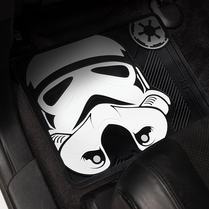 Plasticolor 008895ZA1 6pc Star Wars Stormtrooper Front and Rear Floor Mat and Seat Cover Kit