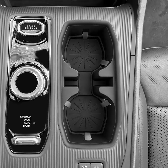 SKTU for 2026 Jeep Cherokee Cup Holder for 2026+ Jeep Cherokee (Base/Laredo/Limited/Overland) Center Console Cup Holder Jeep Cherokee 2026 Accessories 2026 Cherokee Rubber Non-Slip Cup Holder