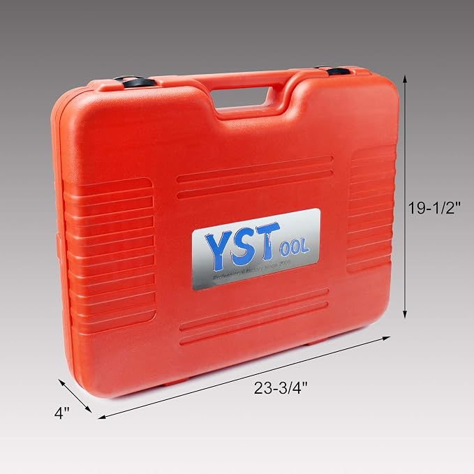 YSTOOL Radiator Pressure Tester Coolant Vacuum Refill Kit 33PCS Automotive Cooling System Leak Test Pneumatic Water Tank Purge Fill Tool Set with Gauge Adapter Cap Universal for Auto Car Airlift