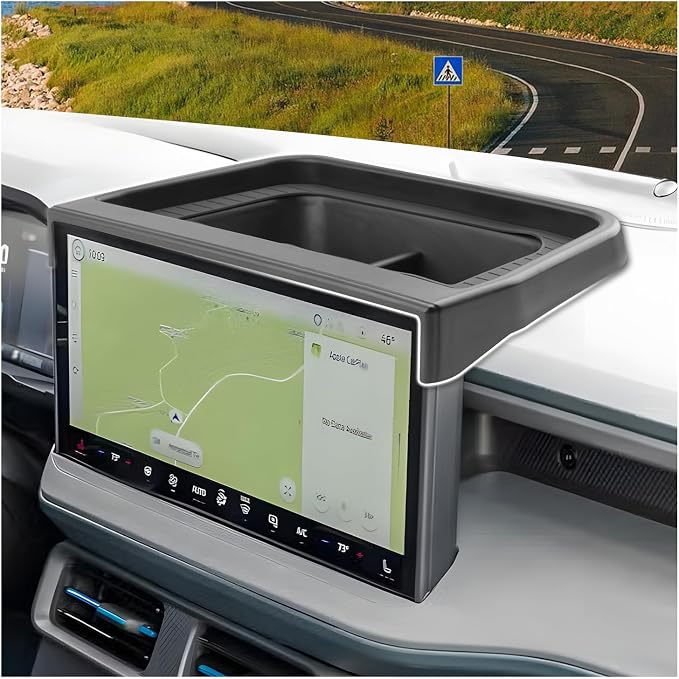 SXCY for 2025 2026 Ford Maverick Dashboard Organizer Tray for 2025 2026 Ford Maverick Accessories Screen Back Tray 2025 2026 Maverick Behind Dash Console Organizer Tray