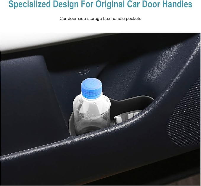 CDEFG 4Pcs for 2026 Hyundai Palisade Center Console Door Handle Pockets | for 2026 Hyundai Palisade Accessories, Trash Can Door Storage Holder, Anti Slip Mat Storage Box, TPE Material