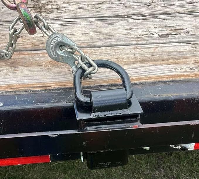Mytee Products 5/8 Inch Stake Pocket D Rings, 18000 lbs | Heavy Duty Adjustable Trailer Stake Pocket Tie Down Utility for Flatbed Trucks & Trailer w/Hitch Pin, 4 Holes for Adjustment