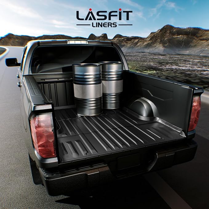 LASFIT Bed Mat for Toyota 2007-2021 Tundra 6.5FT/6.5' Truck Bed Mat All Weather 6.5 FT Bed Liner for Toyota Tundra 2021 2020 2019 2018-2007 Accessories TPE Trunk Mat Cargo Mat (Not Fit Drop-in Liner)