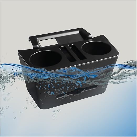 Car Cup Holder Paper Drawer Storage Box for Toyota Sienna 2024-2025, Multi Functional Paper Box for Car Middle Rown, Black Color, 1 PC (Water Cup Storage Box for Sienna 21-25)