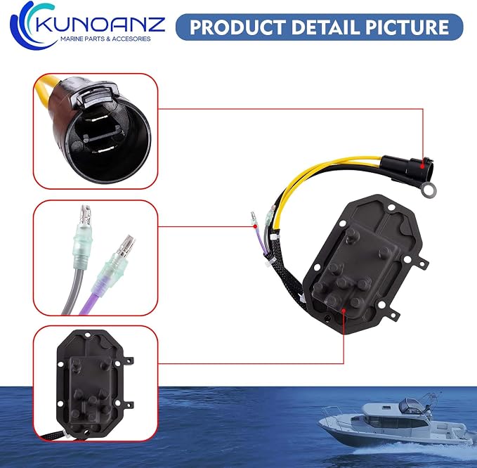193-4641 35 Amp Voltage Regulator Rectifier for Johnson&Evinrude 185 200 225 250 300 HP Outboard 2-Stroke 6&8-Cyl. 0584641 0585995 0586271 0777672 Mercury:878333 Sierra:18-5831 584641,585995