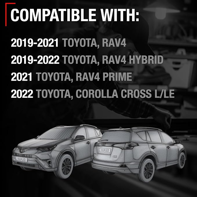 Rear View Backup Camera, Reverse Park Assist - Compatible with 2019-2022 Toyota RAV4 Hybrid, 2021 RAV4 Prime, 2022 Toyota Corolla Cross - OEM 867900R120, 8679042120, 867900A010, TO1960183