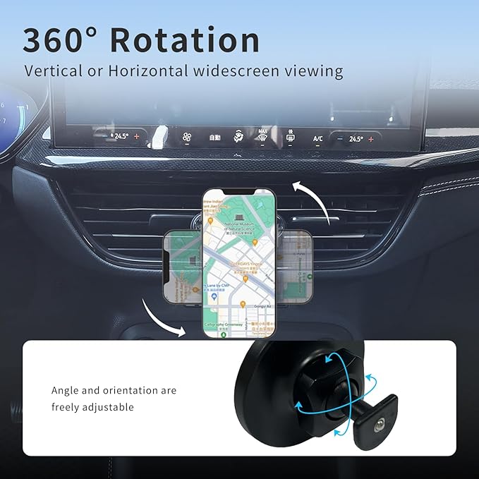 Car Phone Holder for Ford Escape 2023–2026 Accessories,Vehicle-Specific Air Vent Magnetic Phone Mount,MagSafe Compatible Strong Magnetic Cell Phone Holder,360° Rotating Hands-Free Car Mount
