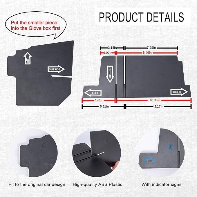 JDMCAR One-Touch Hidden Storage Box and Glove Box Organizer Compatible with 2025+ Toyota 4Runner Accessories