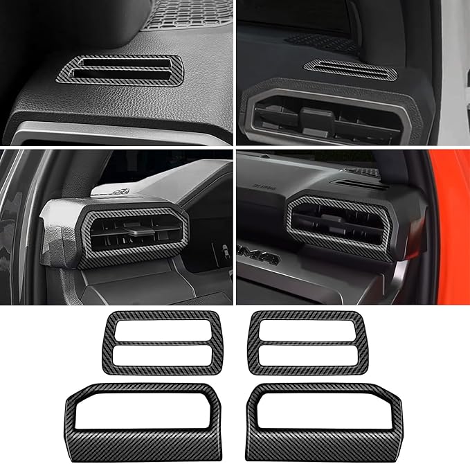 Interior Trim for Toyota Tacoma 2024-2026 Carbon Fiber Gear Shift Panel with Steering Wheel Trim