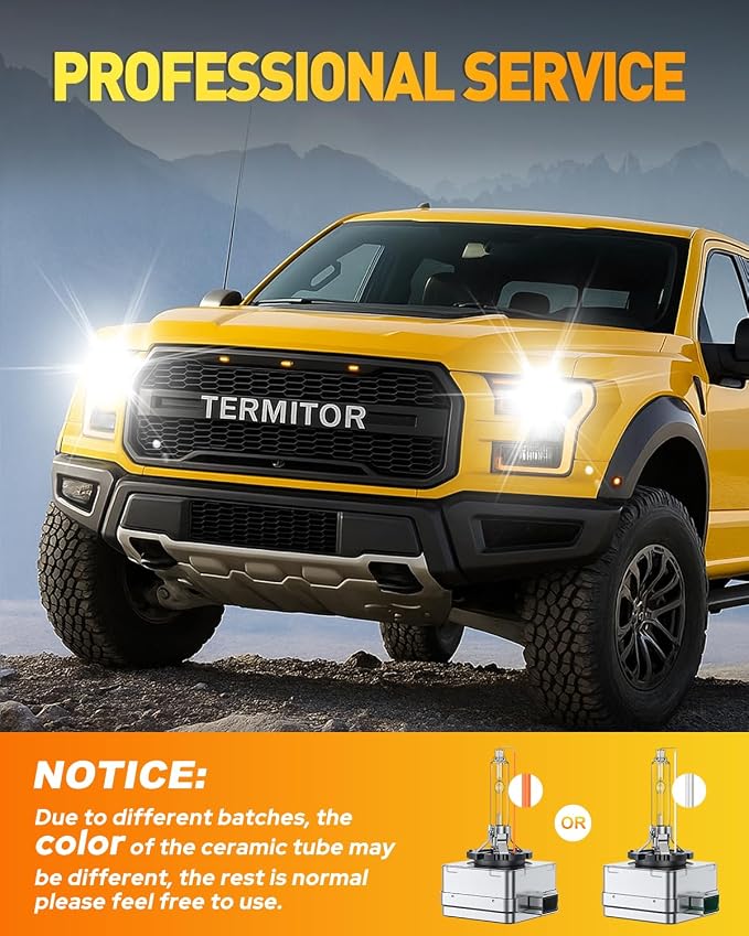 Termitor 2026 D3S HID Bulbs, 6000K Cool White, 800% Ultra-Bright, 6-Year Long Lifespan & Durable Performance, 35W 66340 42403 42302 Xenon Bulb Replacement, Special Bulbs, Pack of 2