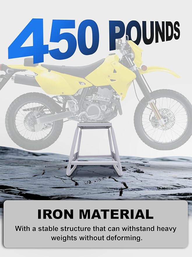 Dirt Bike Stand,Universal Detachable Anti Slip 450Lbs Capacity Motorcycle Panel Lift Box Stand for Motorcycle & Powersports Maintainence-Gray