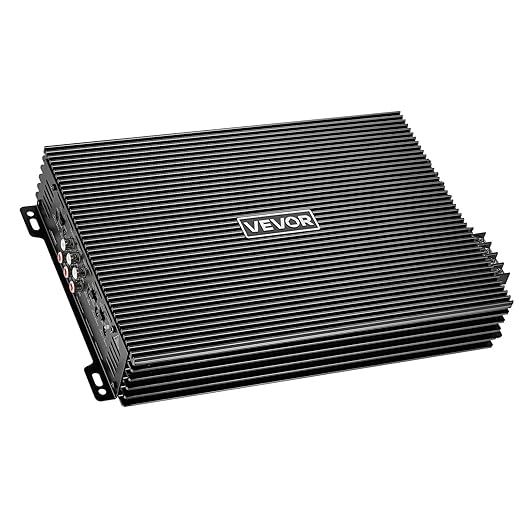 VEVOR 4 Channel Car Audio Amplifier 2 Ohm Stable Bridgeable Class A/B Full Range Amp Max Power 4 x 200W @ 4 Ohm / 4 x 400W @ 2 Ohm for Car SUV Truck Off-Road