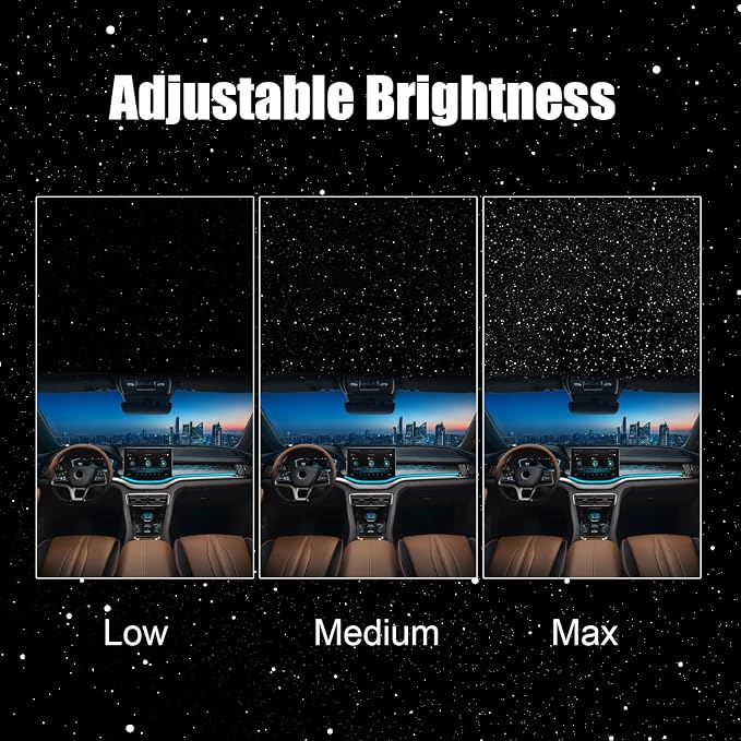 Star Lights for Car, Star Projector with Air Freshener, Ceiling Ambient Light with 6 Scents, Auto On/Off, Vent Clip Accent Light with Diffuser (Starry)