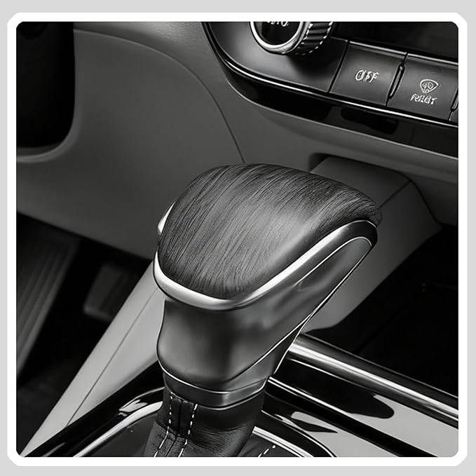 Gear Shift Cover,for Kia Telluride 2020 2021 2022 2023 2024 2025 2026,Car Center Console Gear Shift Knob Cover Trim Cap - Gray Wood Grain