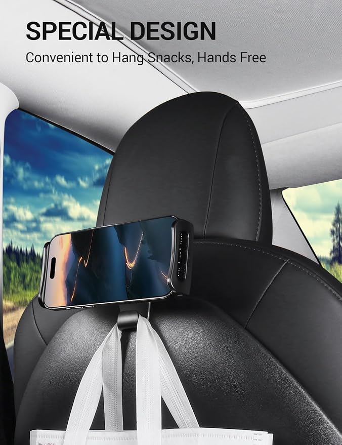 BASENOR Tesla Model 3 Model Y Center Console Table Tray and Tesla Model Y Model 3 Model S Model X LR/Plaid Tablet Holder