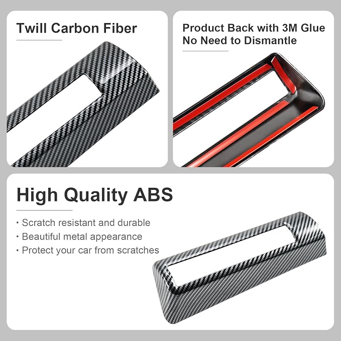 Carbon Fiber Headlight Switch Buttons Panel Cover Compatible with Toyota Corolla 2020–2026 & Corolla Hatchback 2019–2026