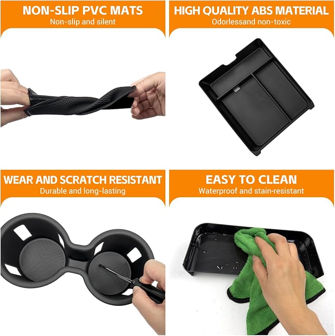 Center Console 3PCS Organizer Compatible with 2023-2026 Honda Pilot&2026 Honda Passport Cupholder Storage Box Cup Holder for Pilot Passport Accessories