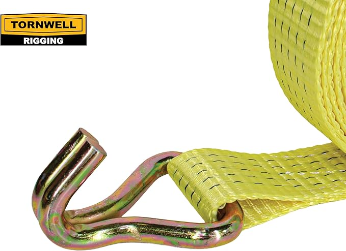 4-Pack 2" x 20' Heavy Duty Ratchet Straps | J Hooks | Comfort Handles | 10,000 lb Break Strength | Ratcheting Tie Down Cargo Straps for Trucks and Trailers