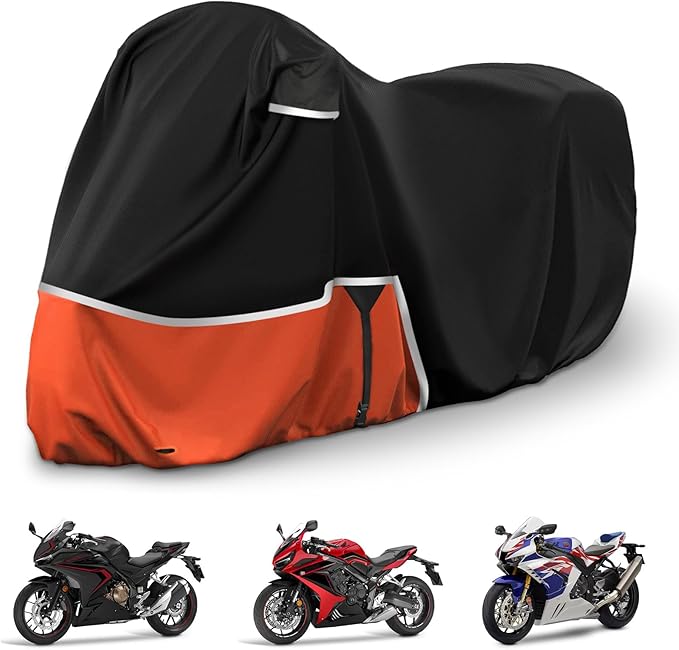 Waterproof Motorcycle Cover Replace for Honda CBR600RR CBR1000RR /CBR500R CBR650R CB1000R Sport/Standard Model, 420D Oxford Cloth Motorcycle Cover for Snow Rain Dust Protection