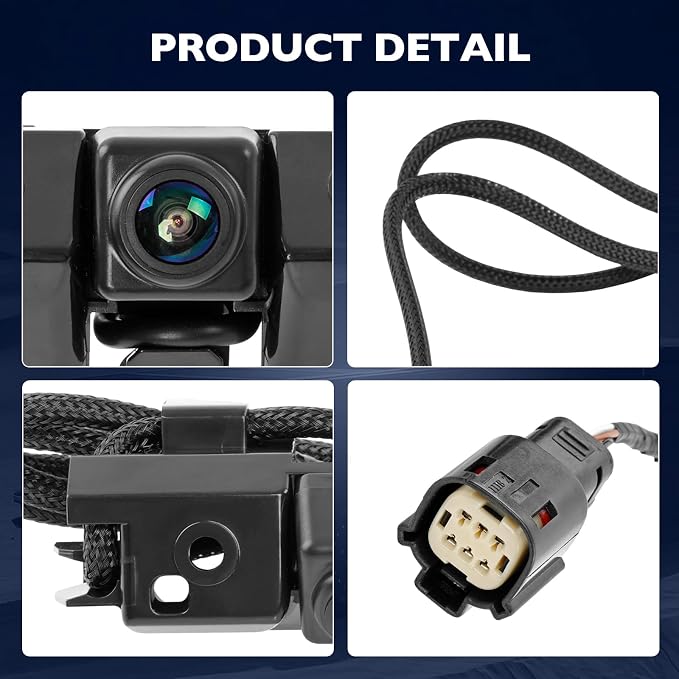 Backup Camera Compatible with 2016-2019 Chevy Silverado/GMC Sierra 1500 2500 HD 3500 HD, Replaces #84079952 23244435, Rear View Back up Camera with Park Assist, Plug & Play