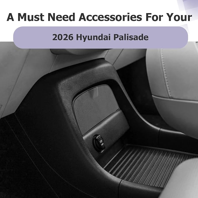 LUWU Palisade 2026 Center Console Hidden Box Organizer Compatible with 2026 Hyundai Palisade Accessories Console Organizer Tray Armrest Hidden Storage Box Secret Box Secondary Storage