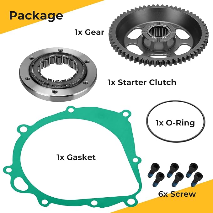 M MATI Starter Clutch Gear Gasket Kit for Suzuki Quadsport Z400 LT-Z400 LT-Z400Z 09263-25049 12600-29810