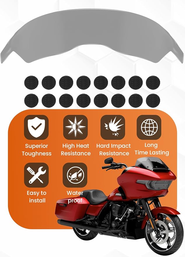 Headlight Lens Headlamp Protection Film Headlight Cover Guard Compatible with Harley Touring CVO Road Glide FLTRXSE 2023-up & Road Glide/ST 2024-up (Smoke)