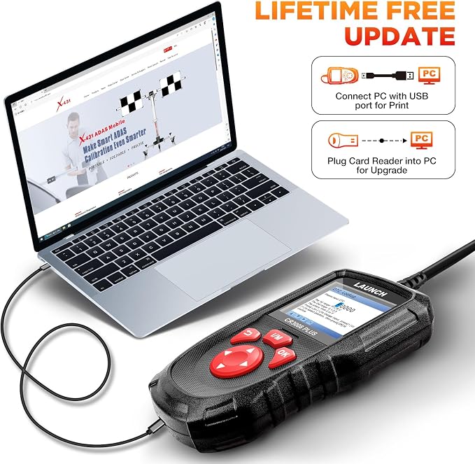 LAUNCH Professional OBD2 Scanner Diagnostic Tool CR3008 Plus,One-Click I/M,Lifetime Update Code Reader,Enhanced Check Engine Code Reader OBDII Car Scan Tool for All Vehicles After 1996,Battery Test