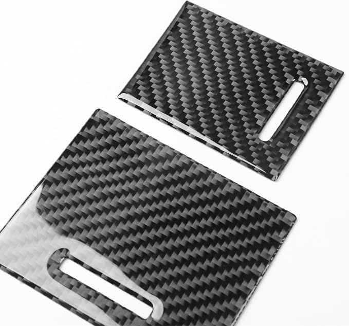 Black Soft Carbon Fiber car Interior Water Cup Central Control Storage Box Set 3/Piece Decorative Stickers Suitable for Acura TSX 09-14 Carbon Fiber car Interior