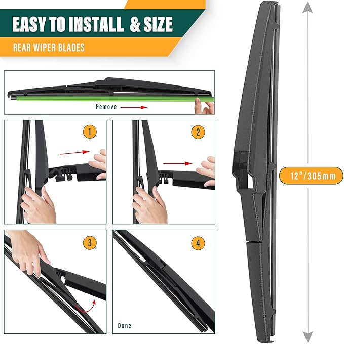 Windshield Wiper Blades Replacement for Hyundai Palisade 2020 2021 2022 2023 2024 2025,Original Equipment Replacement Front Rear Wiper Blade Set - 26" 20" 12" (Set of 3)