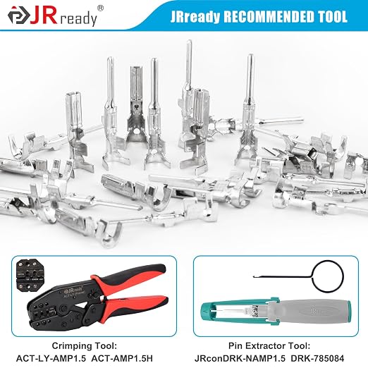 JRready ST6523 Pin Connector Kit Wire Seals Electrical Automotive Contact Male and Female Crimp Superseal 1.5 Terminal Waterproof Connector Pins Car Marine Truck 14-16AWG/16-18AWG/20-22AWG 621Pcs