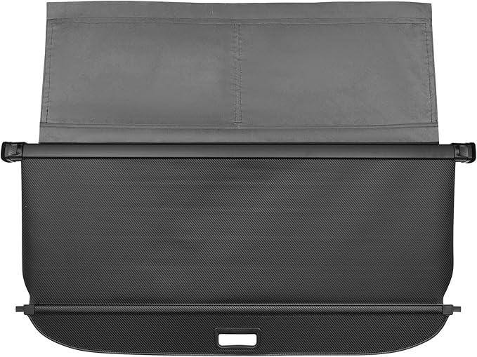 Powerty Retractable Cargo Cover for 2019-2025 Toyota RAV4-Carbon Fiber Texture Trunk Cover Privacy Screen Rear Security Shade for RAV4 Accessories with Storage Net