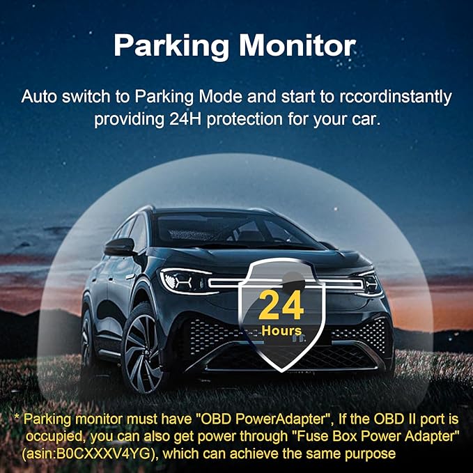 mangoal Fuse Box Power Adapter Dash Cams, Upgrade Parking Monitoring, Hardwire Wire Kit Accessories(8.20 ft, Applicable to Vehicle Other Than Mercedes Benz)