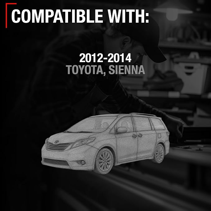 Rear View Backup Camera, Reverse Park Assist - Compatible with 2012-2014 Toyota Sienna - OEM 8679008020, TO1960153