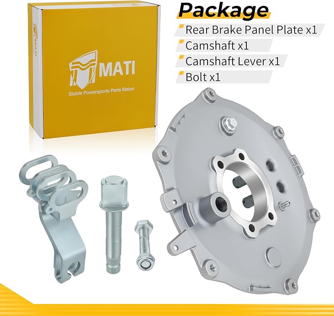 M MATI Rear Brake Panel Plate & Camshaft Kit for Yamaha W-olverine 350 Big B-ear 400 250 2005-2009 Kodiak 400 Bruin 250 350 2003-2006 Grizzly 350 2007-2014 5VH-F5321-01-00 5VH-F5321-11-00