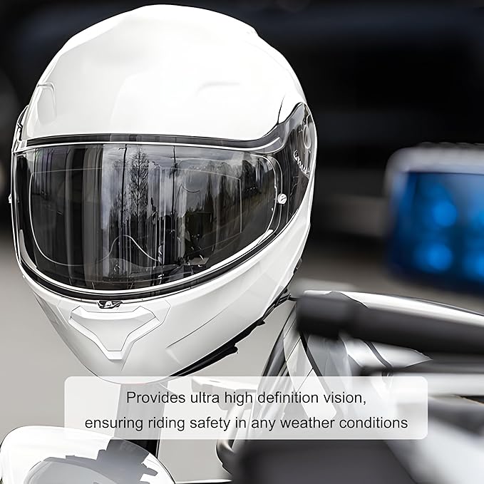 Universal Motorcycle Helmet Visor Anti-Fog Film & Rainproof Film - 2 PCS Large Version for Motorcycle Helmet Lens, Ultra HD Helmet Shield Films, Easy Installation without Glue Residue