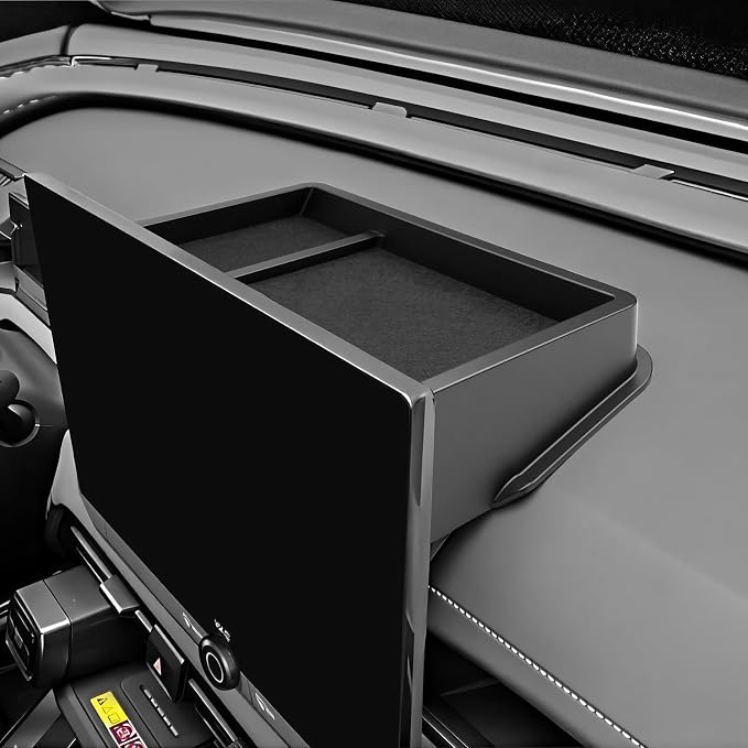 SKTU for 2026 Toyota RAV4 Dashboard Organizer 10.5" for 2026+ RAV4 (LE/SE/XLE Premium/Woodland) Behind Screen Organizer Toyota RAV4 2026 Accessories 2026 RAV4 Dashboard Storage Box (Not Fit 12.9")