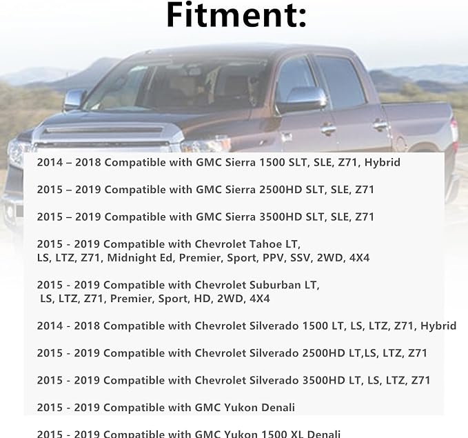 FZJDSD Black Perforated Driver Side Bottom Microfiber Leather Replacement Seat Cover & Seat Foam Cushion Compatible with Chevy GMC Silverado Tahoe Suburban Yukon Sierra 2014 2015 2016 2017 2018 2019