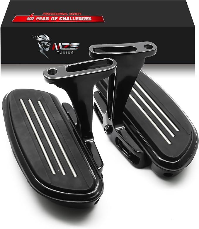 MZS Motorcycle Passenger Floorboards, 1993-2025 Touring Passenger Foot Pegs Rear Footboards Floor Boards Mount Bracket Kit Black Compatible with Road Glide King Electra Street Glide Ultra Limited