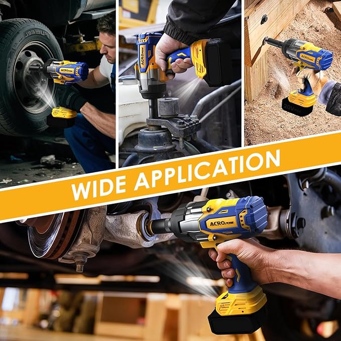 Cordless Impact Wrench Compatible with DEWALT 20V MAX Battery, 1/2” 1700FT-LBS Brushless High Torque Impact Driver, Auto-Stop Reverse, Variable Speed Heavy Duty Impact Gun(Bare Tool)