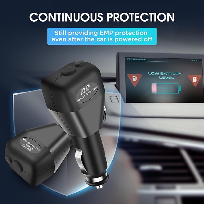 EMP Vehicle Protection, Zuomeng EMP Protector, Lightning, Solar Flare, Surge Protection, Suitable for Cars and Trucks, Easy Installation