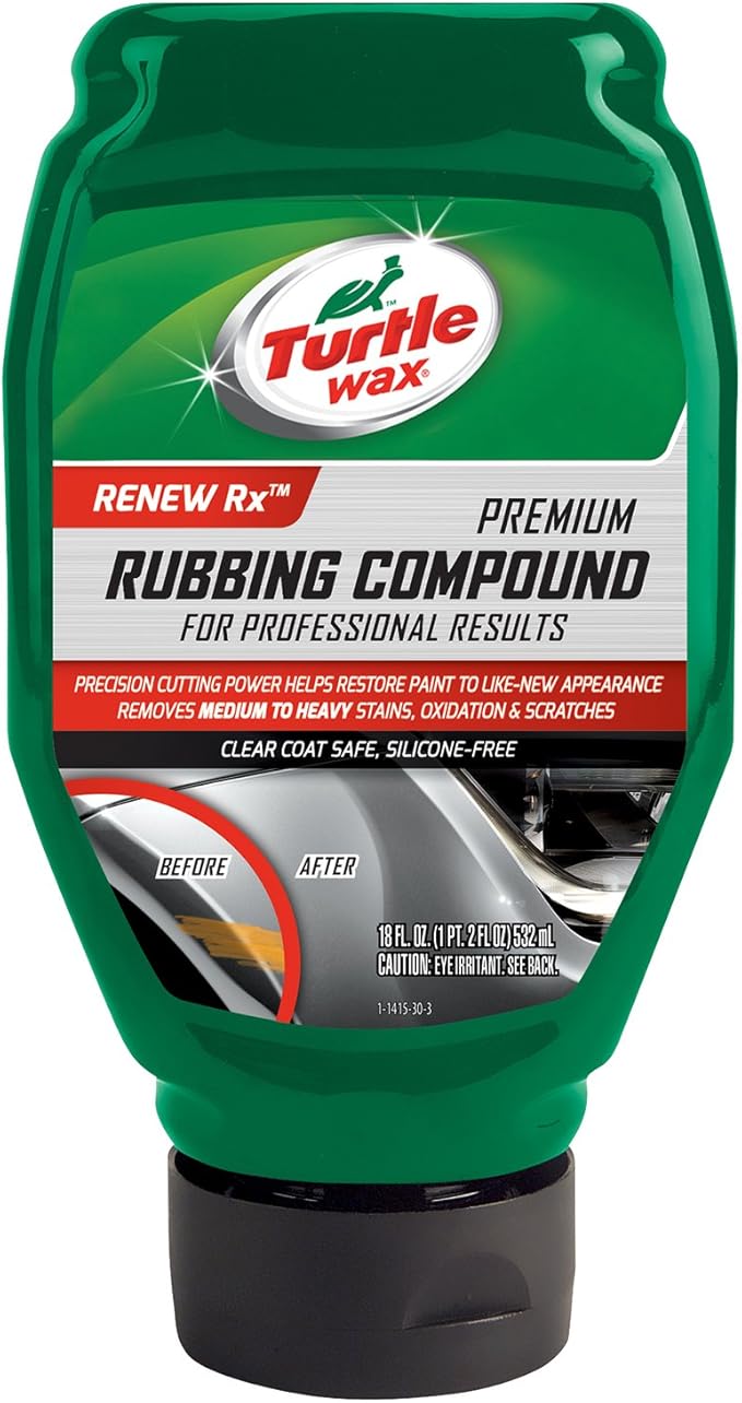 Turtle Wax T-415-6PK Premium Grade Rubbing Compound - 18 oz., (Pack of 6)