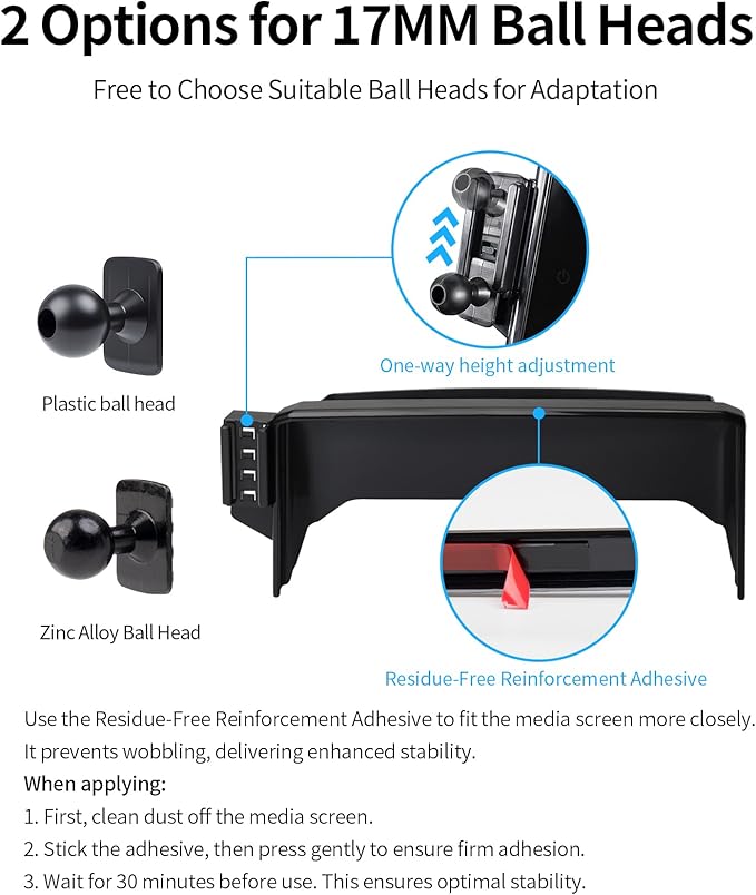 Wireless Charging Car Phone Holder for Toyota Corolla/Hybrid 2020-2026 / Corolla Cross 2022-2026, 8" Screen Fixed Clip, 360° Rotation Car Phone Mount Compatible with MagSafe